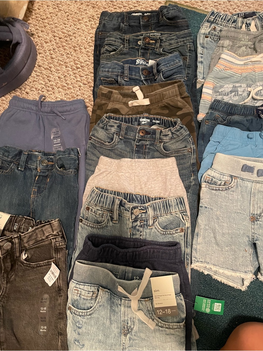 Lot of Kids Blue Denim and Chambray Bottoms - Multi-Brand, Long Pants and Shorts
